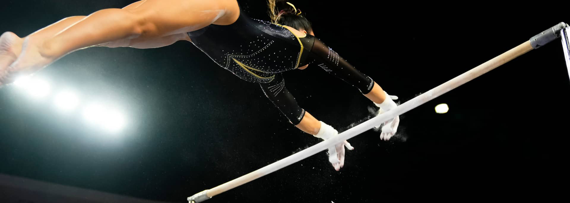 Sun Devil Gymnast on bars