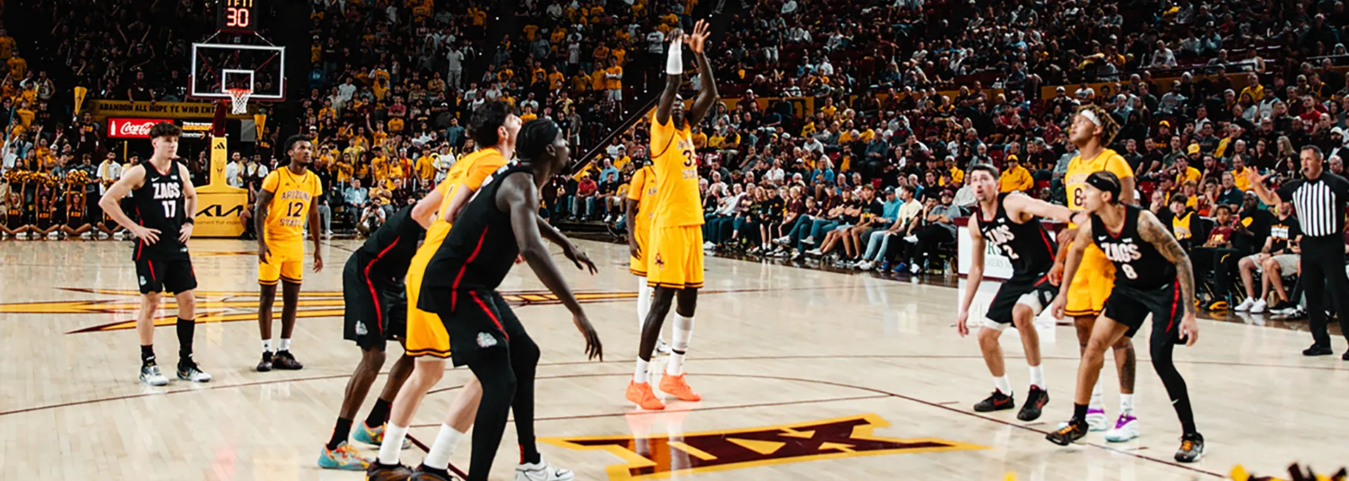 Men's Basketball vs. Gonzaga header