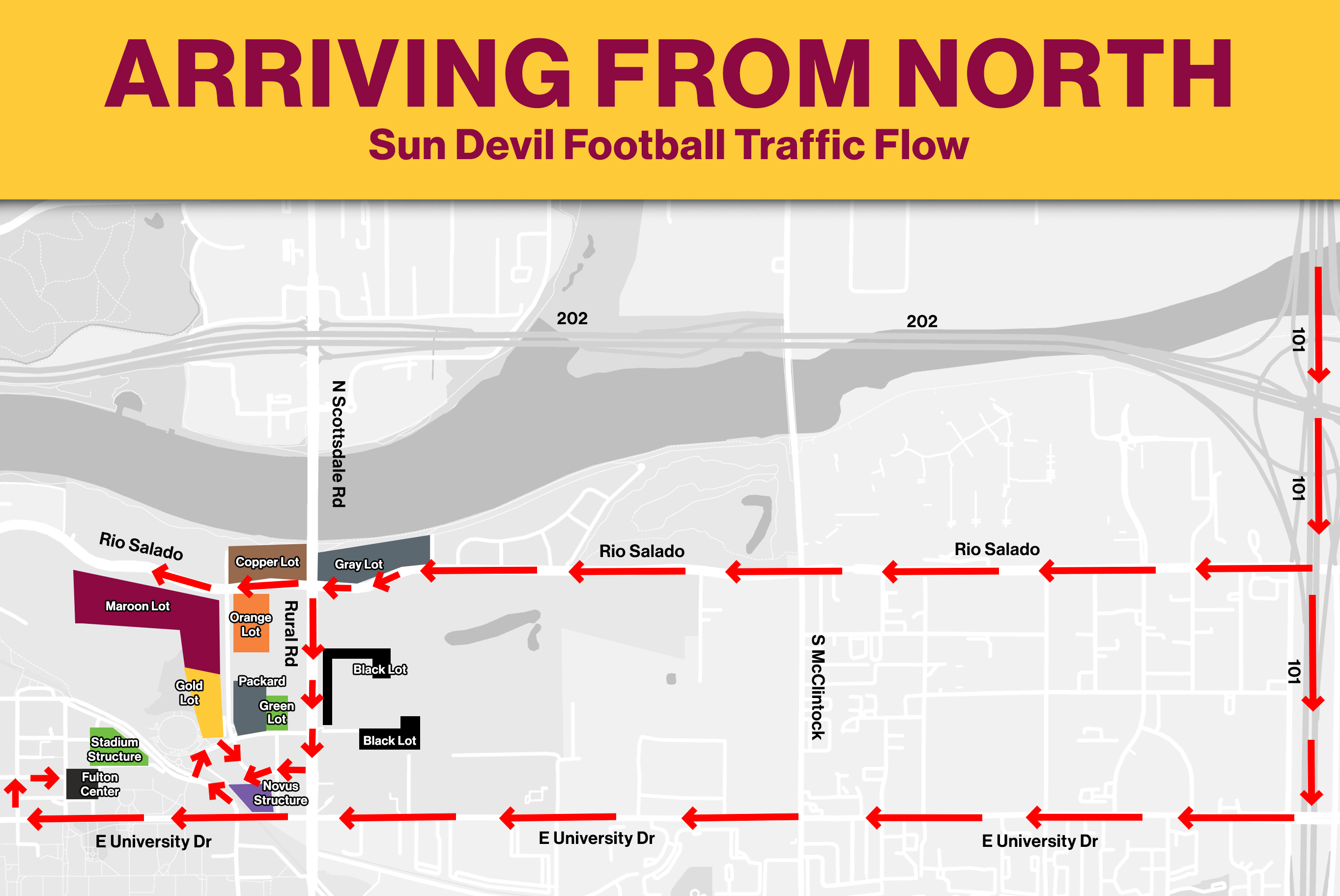 Directions from the north