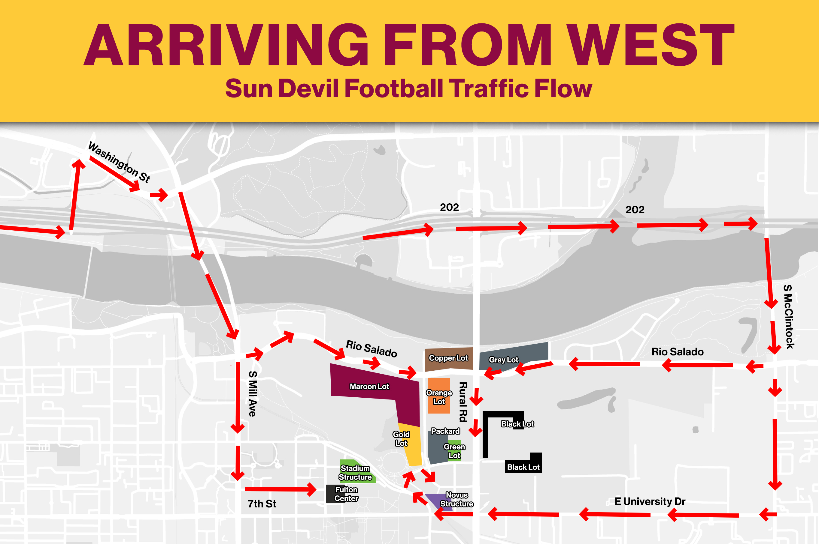 directions from the west