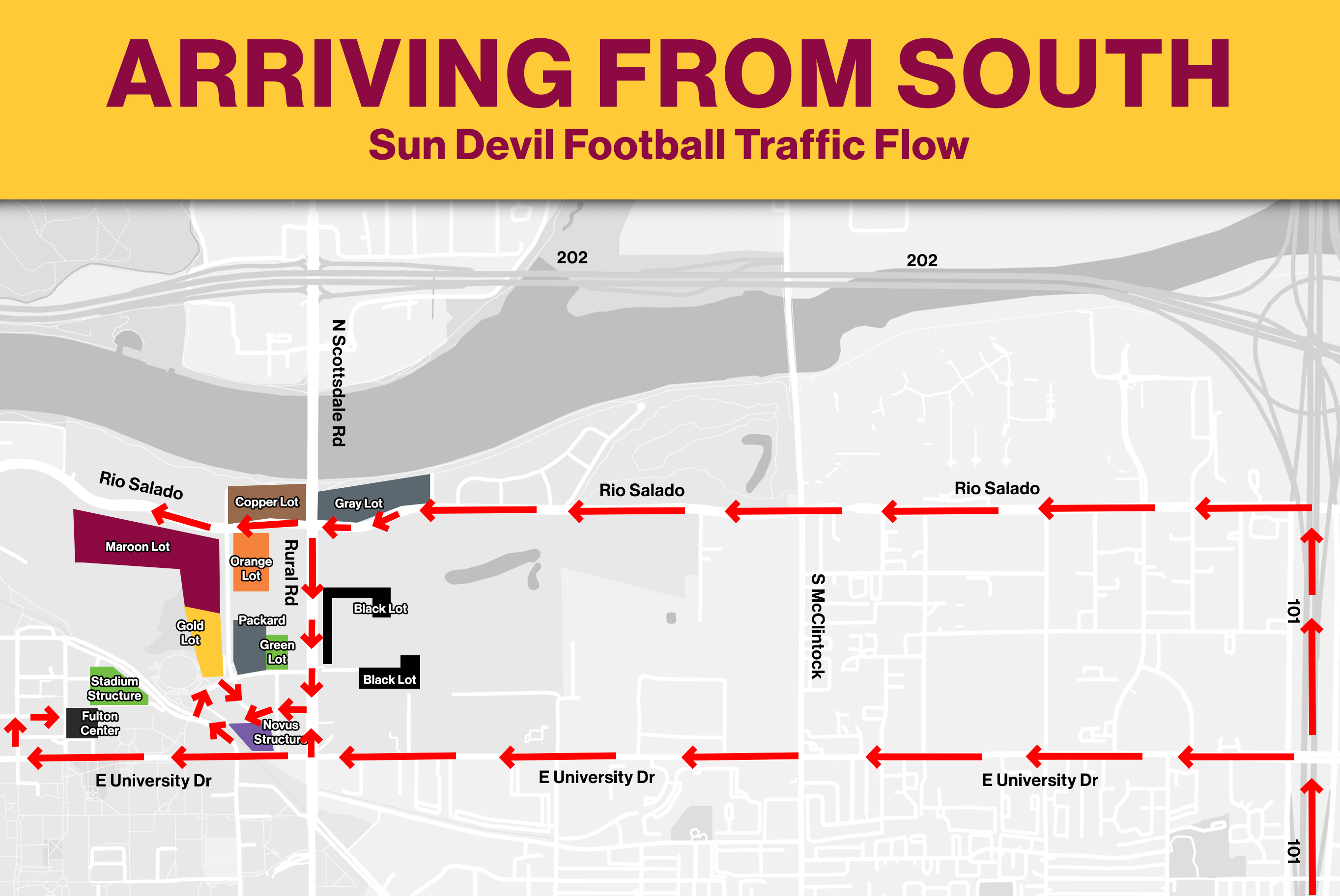 Directions from the south